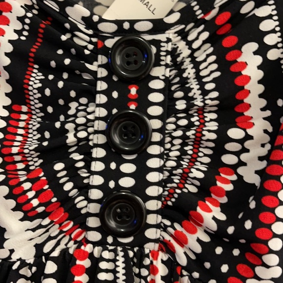 Worthington long sleeve colorful 3 button blouse size small NWT - Picture 3 of 4